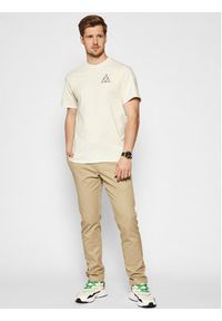 HUF T-Shirt Essentials TS00509 Beżowy Regular Fit. Kolor: beżowy. Materiał: bawełna #4