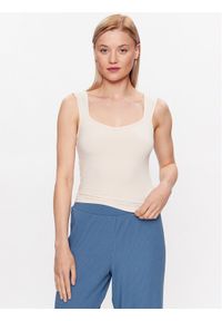 Triumph Koszulka piżamowa Natural Spotlight Camisole 10214842 Écru Regular Fit. Materiał: lyocell