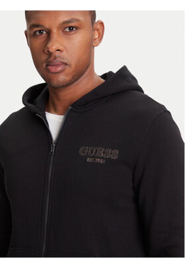 Guess Bluza M5YQ48 KCN01 Czarny Regular Fit. Kolor: czarny. Materiał: bawełna
