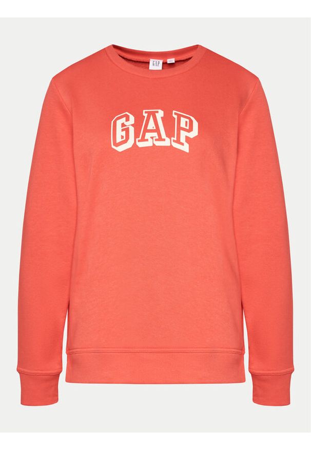 GAP - Gap Bluza 885586-00 Koralowy Regular Fit. Kolor: pomarańczowy. Materiał: bawełna, syntetyk