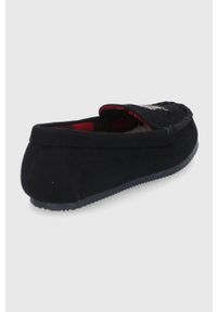 Polo Ralph Lauren Kapcie kolor czarny. Nosek buta: okrągły. Kolor: czarny. Materiał: guma. Wzór: aplikacja #4