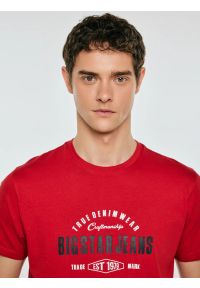 Big-Star - Koszulka męska z kontrastowym nadrukiem czerwona Sers 603. Okazja: na co dzień. Kolor: czerwony. Materiał: dzianina. Wzór: nadruk. Styl: casual, klasyczny #5