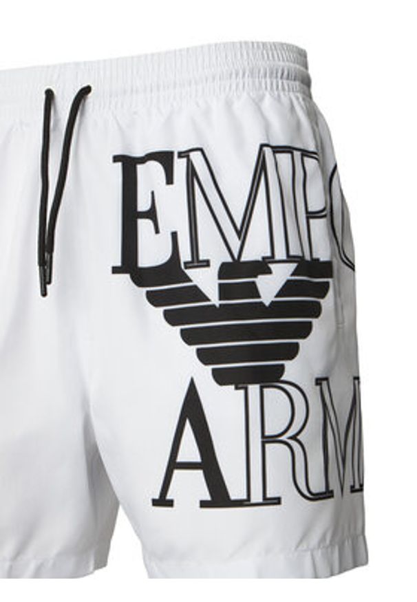 Emporio Armani Szorty kąpielowe EM000583 AF20434 U0002 Biały Regular Fit. Kolor: biały. Materiał: syntetyk