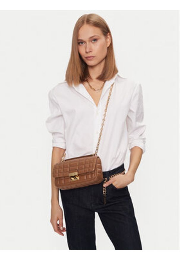 MICHAEL Michael Kors Torebka Tribecca 30R4G2RL5L Brązowy. Kolor: brązowy. Materiał: skórzane