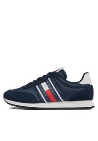 Tommy Jeans Sneakersy Tjm Runner Casual Ess EM0EM01351 Granatowy. Okazja: na co dzień. Kolor: niebieski. Materiał: materiał #4