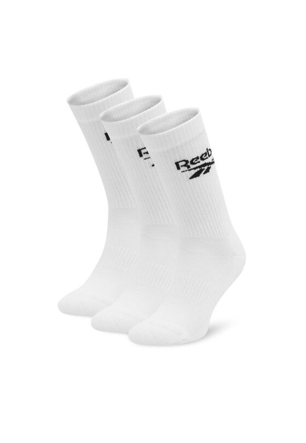 Reebok Zestaw 3 par wysokich skarpet unisex R0452-SS24 (3-pack) Biały. Kolor: biały