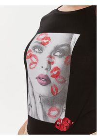 Guess T-Shirt Lipstick Kisses W4RI20 K9RM1 Czarny Regular Fit. Kolor: czarny. Materiał: bawełna #5