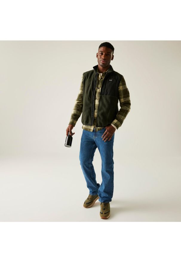 Regatta - Kamizelka męska polarowa Frankie Borg. Kolor: zielony. Materiał: polar