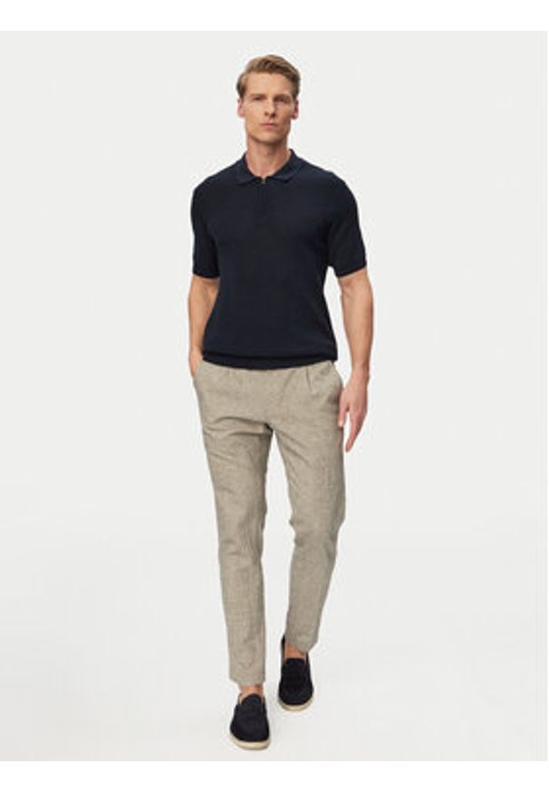 JOOP! Polo Vascor 30101508 Granatowy Regular Fit. Typ kołnierza: polo. Kolor: niebieski. Materiał: bawełna