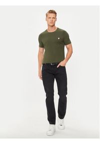Guess T-Shirt M2YI24 J1314 Zielony Slim Fit. Kolor: zielony. Materiał: bawełna #5