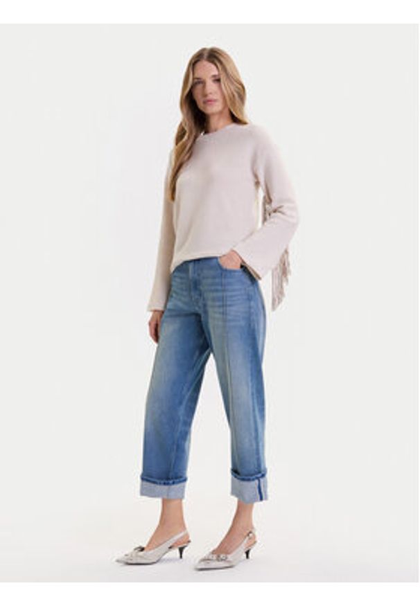 only - ONLY Sweter Jake 15355819 Beżowy Regular Fit. Kolor: beżowy. Materiał: syntetyk