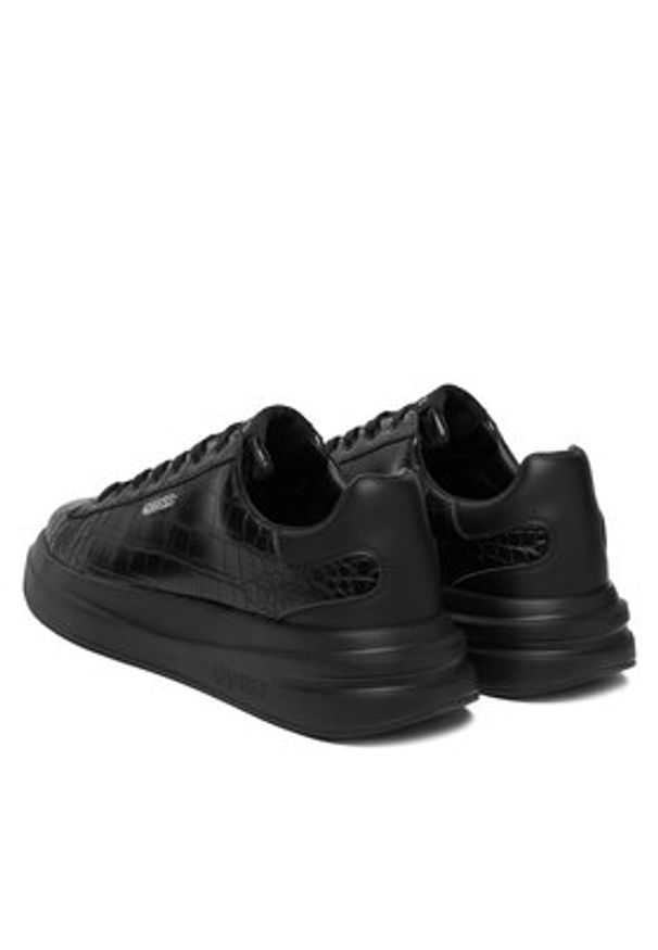 Guess Sneakersy FMPELA ELE12 Czarny. Kolor: czarny. Materiał: skóra, syntetyk