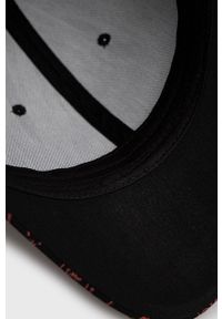 Trussardi Jeans - Trussardi Czapka bawełniana kolor czarny wzorzysta. Kolor: czarny. Materiał: bawełna #2