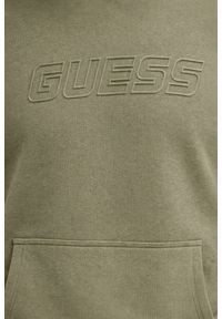Guess - GUESS Zielona męska bluza z kapturem Aldwin, Rozmiar XXL. Typ kołnierza: kaptur. Kolor: zielony #2