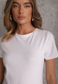 Renee - Biały T-shirt z Bawełny z Okrągłym Dekoltem Nedima. Okazja: na co dzień. Kolor: biały. Materiał: bawełna. Styl: casual, klasyczny #5