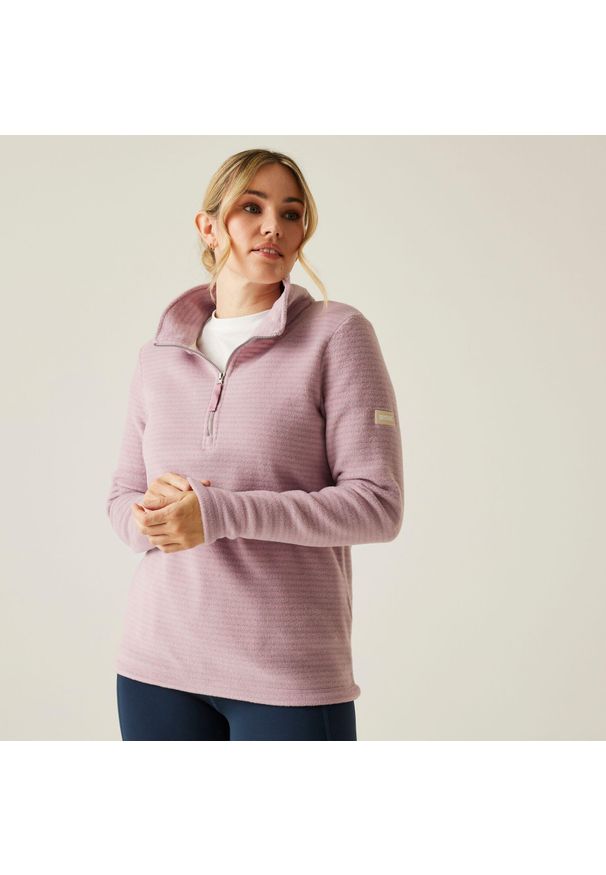 Regatta - Damski polar Solenne II z zamkiem błyskawicznym do połowy. Kolor: fioletowy. Materiał: polar. Długość rękawa: długi rękaw. Długość: długie. Sport: turystyka piesza