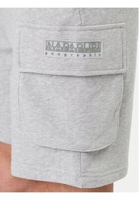 Napapijri Szorty sportowe N-Box Logo NP0A4I59 Szary Relaxed Fit. Kolor: szary. Materiał: bawełna. Styl: sportowy #5