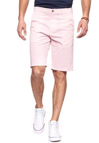 Wrangler - KRÓTKIE SPODENKI WRANGLER CHINO SHORT PEPPA PINK W14AMM20A. Materiał: materiał. Długość: krótkie. Wzór: jednolity, aplikacja #5