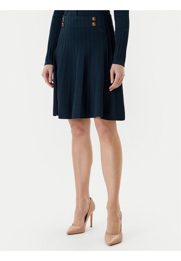 Guess Spódnica mini W5YD65 Z0130 Granatowy Regular Fit. Kolor: niebieski. Materiał: wiskoza