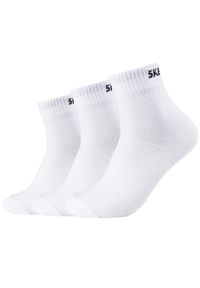 skechers - Skarpetki sportowe dla dorosłych 3PPK Unisex Mesh Ventilation Quarter Socks. Kolor: biały. Materiał: bawełna, poliamid, mesh, elastan #1