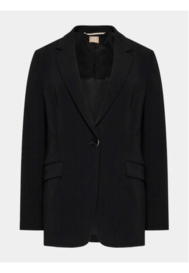 BOSS - Boss Marynarka Jocalua 8 50457442 Czarny Relaxed Fit. Kolor: czarny. Materiał: syntetyk, wiskoza