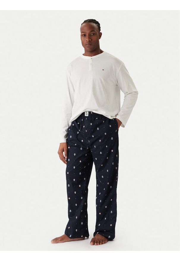 TOMMY HILFIGER - Tommy Hilfiger Piżama UM0UM03592 Écru Regular Fit. Materiał: bawełna