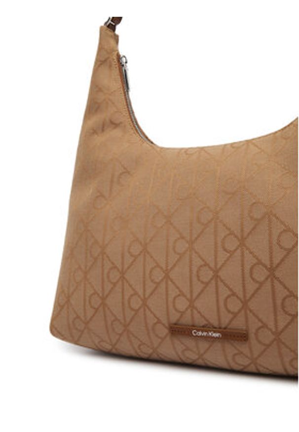 Calvin Klein Torebka Emblem Jacquard LV04F3635G Brązowy. Kolor: brązowy