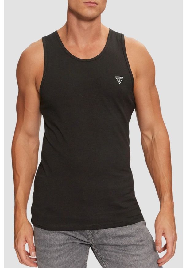 Guess - GUESS Czarna męska podkoszulka 2 Pack, Rozmiar XL. Kolor: czarny