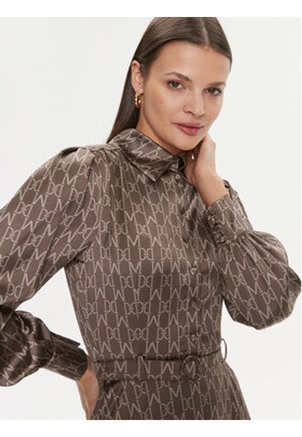 Marciano Guess Sukienka codzienna 4RGK37 7014A Brązowy Regular Fit. Okazja: na co dzień. Kolor: brązowy. Materiał: syntetyk. Typ sukienki: proste. Styl: casual