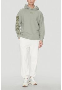 Guess - GUESS Zielona bluza męska Dalim Over z kapturem, Rozmiar M. Typ kołnierza: kaptur. Kolor: zielony #4