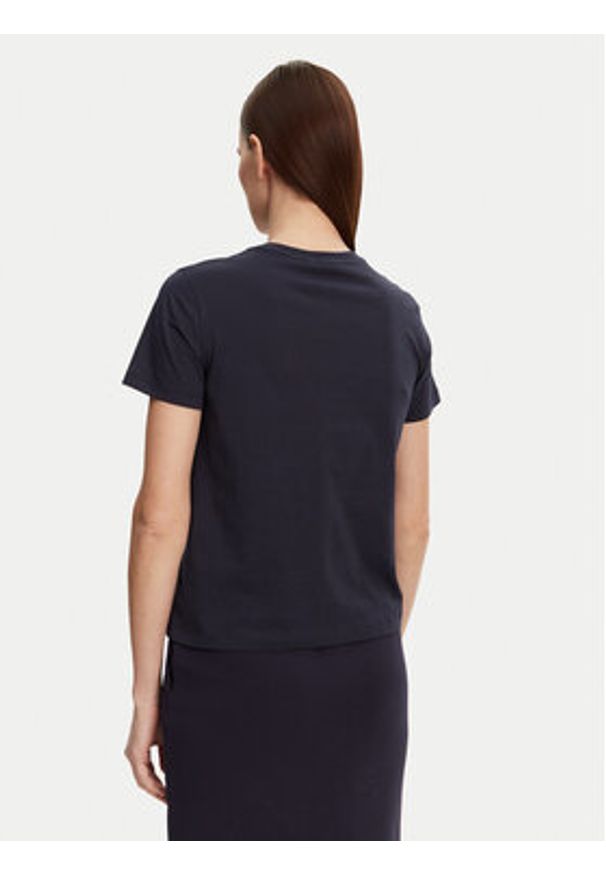 GANT - Gant T-Shirt 4200563 Granatowy Regular Fit. Kolor: niebieski. Materiał: bawełna