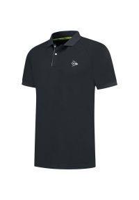 DUNLOP - Koszulka tenisowa męska Dunlop Club Polo z kołnierzykiem. Typ kołnierza: polo. Kolor: czarny. Sport: tenis #1