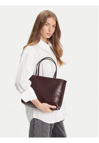 Calvin Klein Torebka Emblem Aop Small Tote LV04F3267G Bordowy. Kolor: czerwony. Materiał: skórzane #3
