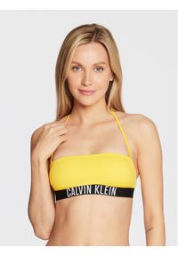 Calvin Klein Swimwear Góra od bikini Intense Power KW0KW01907 Żółty. Kolor: żółty. Materiał: syntetyk