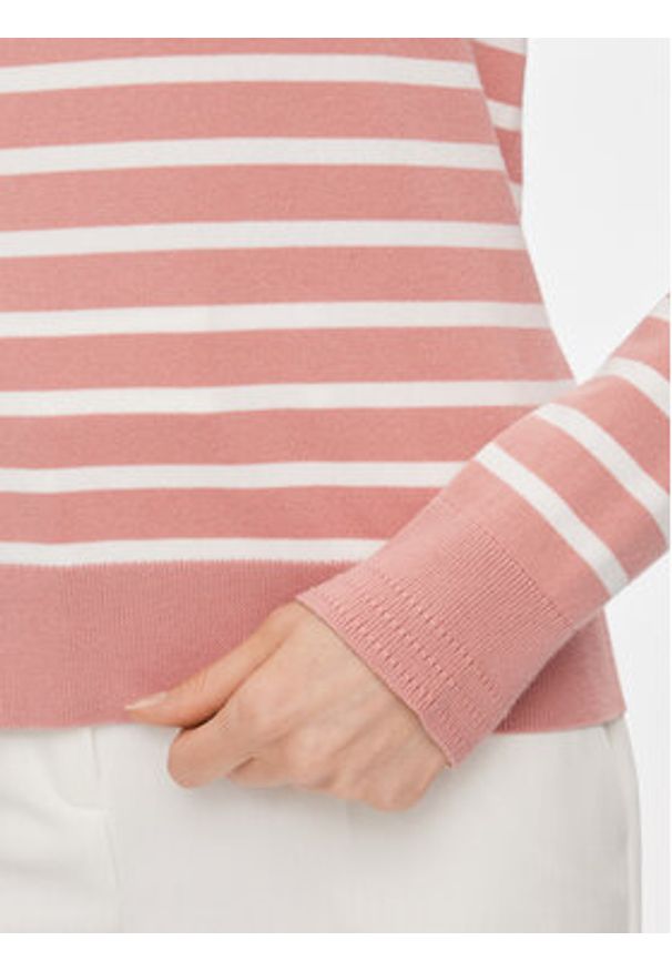 TOMMY HILFIGER - Tommy Hilfiger Sweter WW0WW40099 Różowy Regular Fit. Kolor: różowy. Materiał: syntetyk, bawełna
