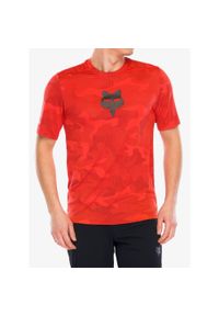 FOX - Koszulka rowerowa męska Fox Ranger Tru Dri SS Jersey. Kolor: pomarańczowy. Materiał: jersey