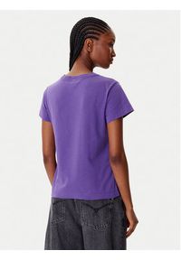 Pinko - PINKO T-Shirt Basico 100373 A2RE Fioletowy Regular Fit. Kolor: fioletowy. Materiał: bawełna #5