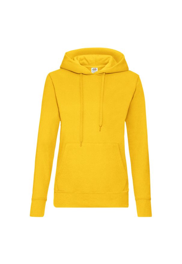 FRUIT OF THE LOOM - Bluza Damska Z Kapturem. Typ kołnierza: kaptur. Kolor: żółty, pomarańczowy, wielokolorowy