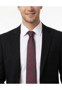 Męski Krawat - Głęboka Czerwień w Grochy - Alties. Kolor: czerwony. Materiał: tkanina. Wzór: grochy. Styl: elegancki, wizytowy #5