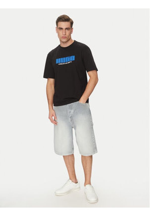 Hugo - HUGO Szorty jeansowe 50534609 Błękitny Regular Fit. Kolor: niebieski. Materiał: bawełna