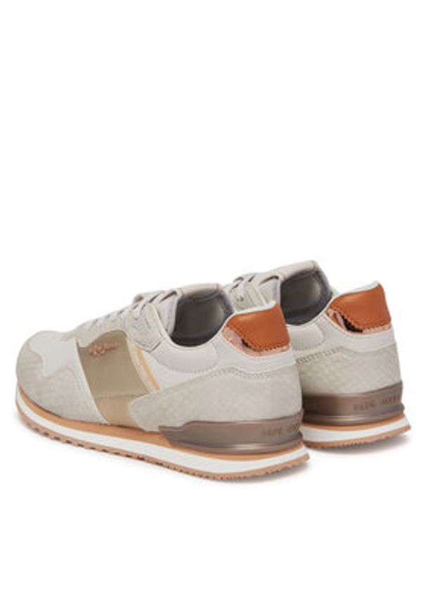 Pepe Jeans Sneakersy London Mix PLS40044 Biały. Kolor: biały. Materiał: skóra