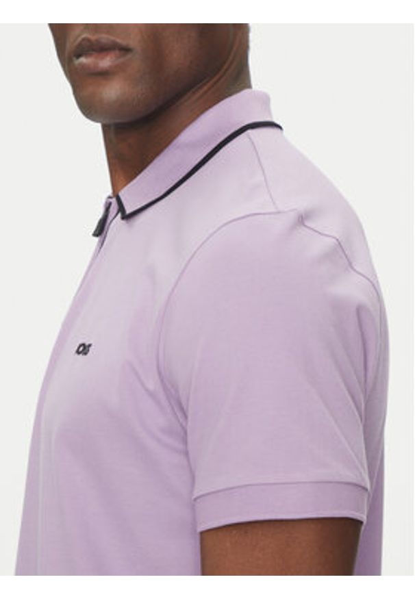 BOSS Polo Philix Tape 50537489 Różowy Regular Fit. Typ kołnierza: polo. Kolor: różowy. Materiał: bawełna