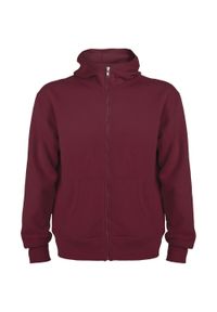 ROLY - Bluza Z Kapturem Dla Dorosłych Unisex Montblanc Z Pełnym Zamkiem Błyskawicznym. Typ kołnierza: kaptur. Kolor: czerwony