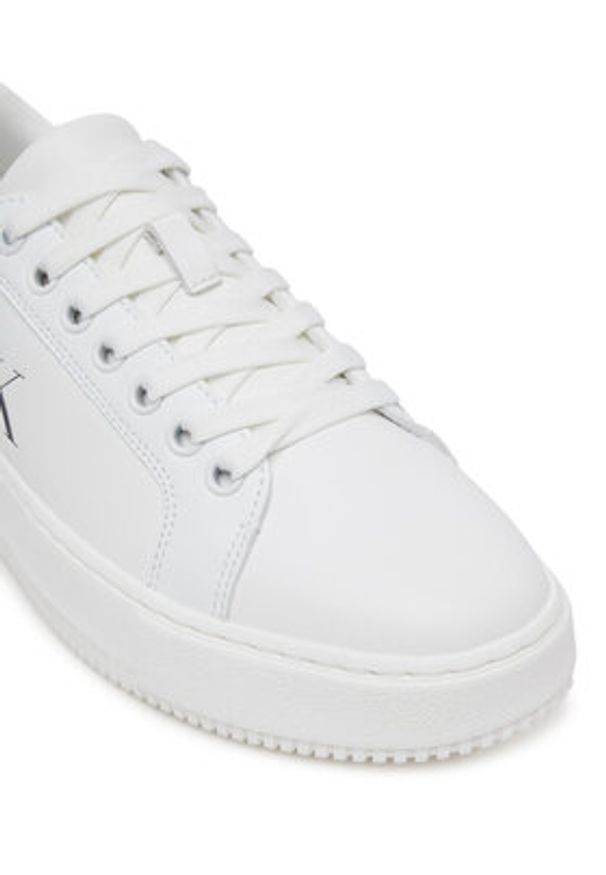 Calvin Klein Jeans Sneakersy Chunky Cupsole Ru Patch Lth Wn YW0YW01846 Biały. Kolor: biały. Materiał: skóra
