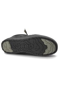 Czarne Półbuty Jeep Modne Obuwie Męskie. Okazja: na co dzień. Zapięcie: sznurówki. Kolor: czarny. Materiał: skóra ekologiczna. Styl: klasyczny, casual