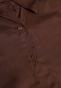 Born2be - Ciemnobrązowa Koszula Doriemara. Okazja: do pracy, na co dzień, na spotkanie biznesowe. Kolor: brązowy. Materiał: materiał, jeans. Długość rękawa: długi rękaw. Długość: długie. Styl: elegancki, biznesowy, klasyczny, casual #8