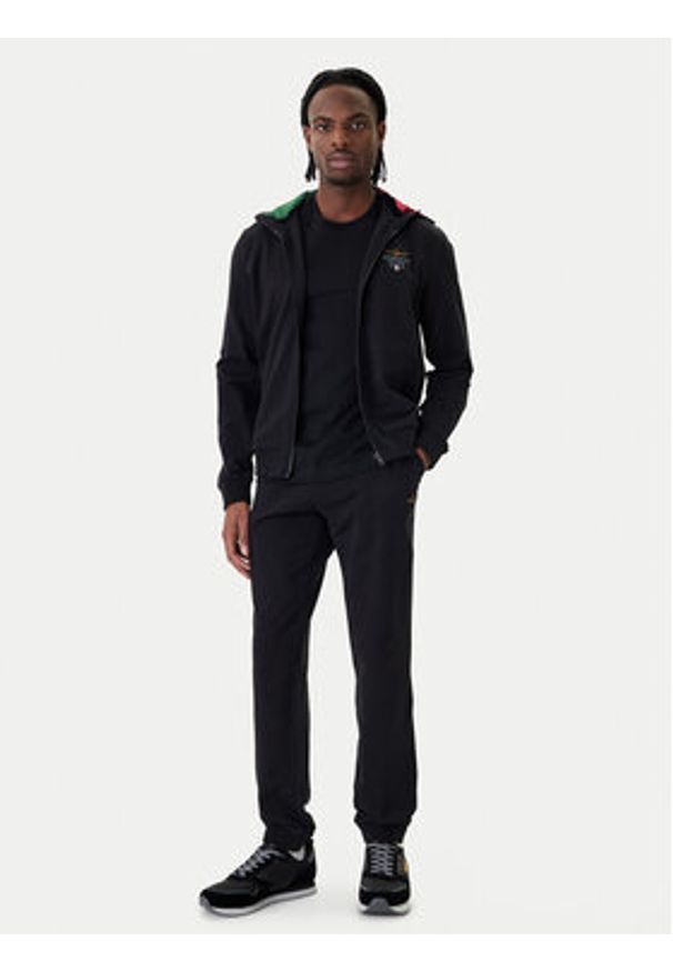 Aeronautica Militare Bluza 261FE2097UF00674 Czarny Regular Fit. Kolor: czarny. Materiał: bawełna