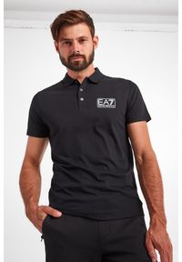 EA7 Emporio Armani - Polo EA7 EMPORIO ARMANI. Typ kołnierza: polo. Materiał: bawełna, tkanina. Wzór: nadruk. Styl: klasyczny