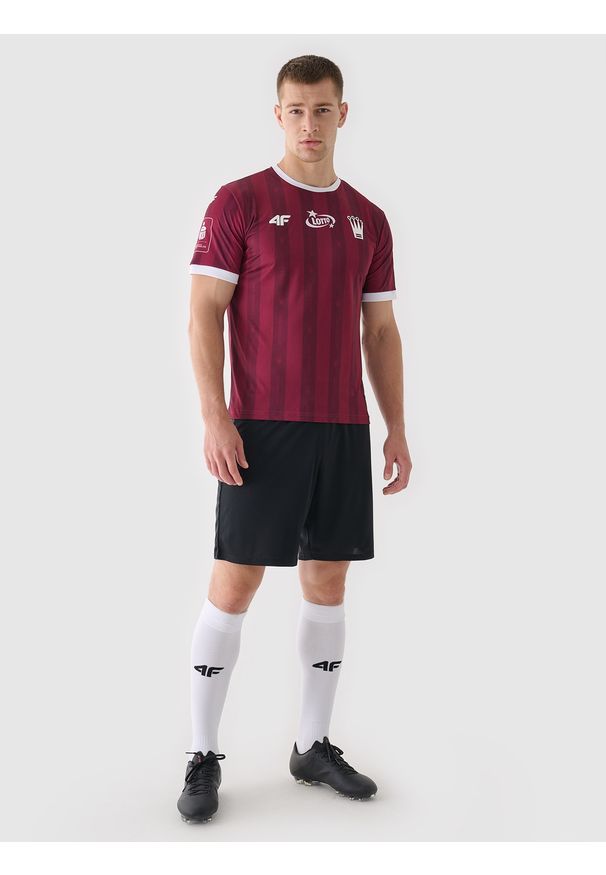 4f - 4F Koszulka klubowa wyjazdowa z sezonu 2024/25 męska 4F x Korona Kielce - multikolor L. Kolor: wielokolorowy. Materiał: koronka, włókno, dzianina. Wzór: koronka. Sezon: lato