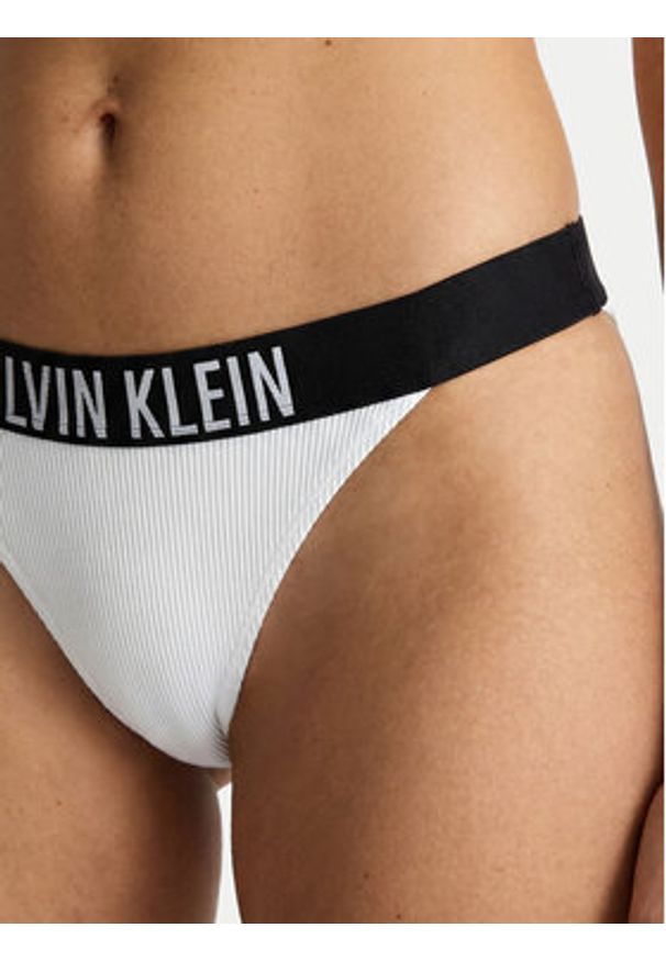 Calvin Klein Swimwear Dół od bikini LV00Q61213 Biały. Kolor: biały. Materiał: syntetyk